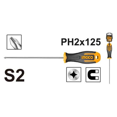 Ingco TOURNEVIS PHILLIPS A LAME RONDE PH2 X 125mm