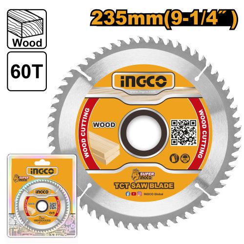 Ingco Lame De Scie Circulaire Tct 235 X 16Mm 60T TSB123523