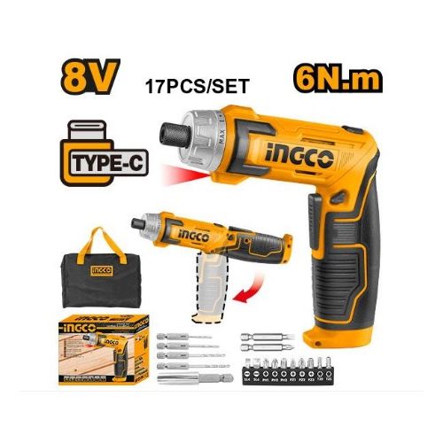 Ingco TOURNEVIS SANS FIL LITHIUM ION 8V - 6NM   CSDLI0802