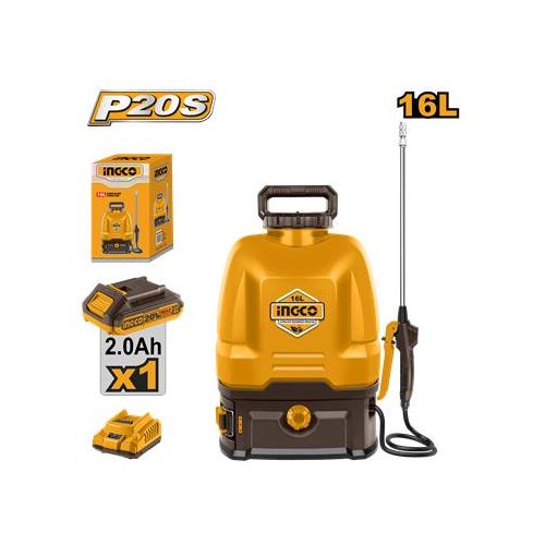 Ingco pulverisateur sans fil 16l +1batt+1charg cspli20162