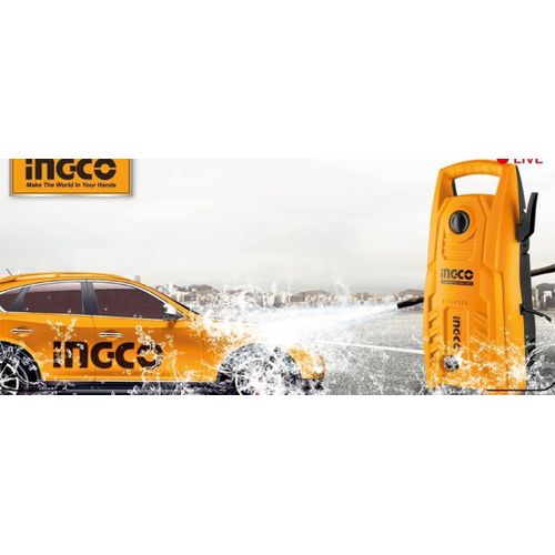 Ingco Nettoyeur Haute Pression - 130 Bar/1400W - Jaune/Noir HPWR14008