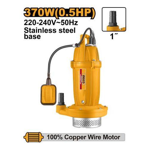 Ingco POMPE A EAU SUBMERSIBLE 370W(0.5HP) SPC37068