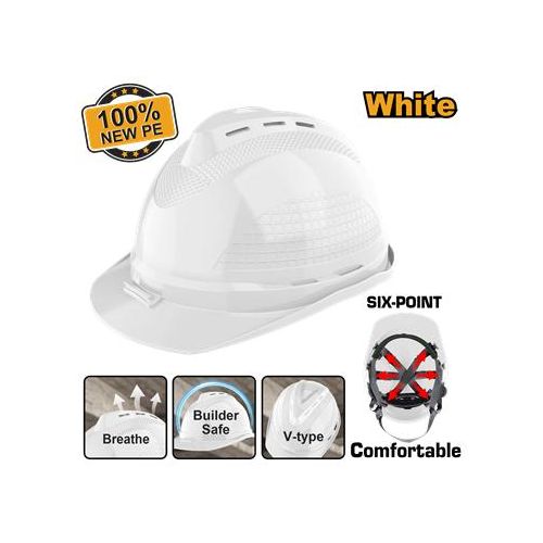Ingco CASQUE DE CHANTIER BLANC EN PE 380G HSH802