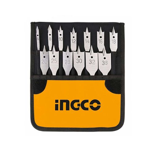 Ingco Jeu De Meches à Bois Tetes Plates 13Pcs 6 à 38Mm