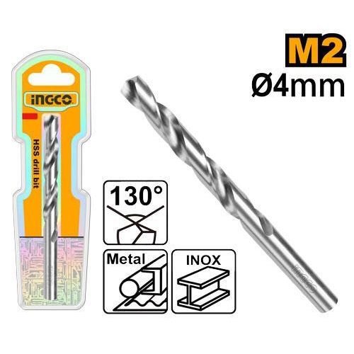 Ingco FORET HELICOIDALE A METAUX M2 HSS 4MM / DBT11300401