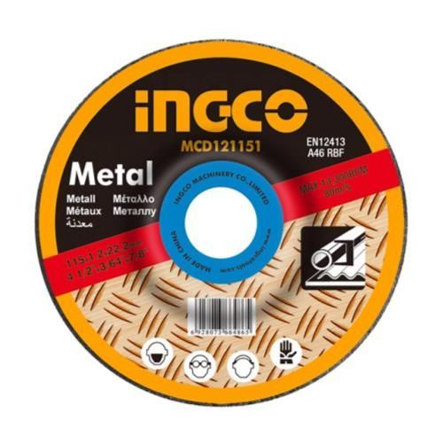 Ingco Disques à Meuler 115 X 6.0 X 22.2Mm Acier