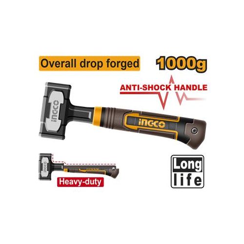 Ingco MARTEAU DE LAPIDATION 1000g-AVEC TETE DE MARTEAU HSTH81000L