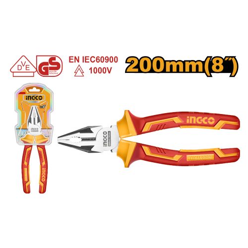 Ingco PINCE UNIVERSELLE ELECTRICIEN ISOLEE 1000V 8" - 20 HICP28208