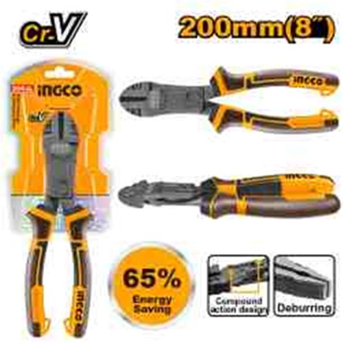 Ingco PINCE COUPANTE DIAGONALE FONCTION D'EBAVURAGE 8'' HCDCP58200