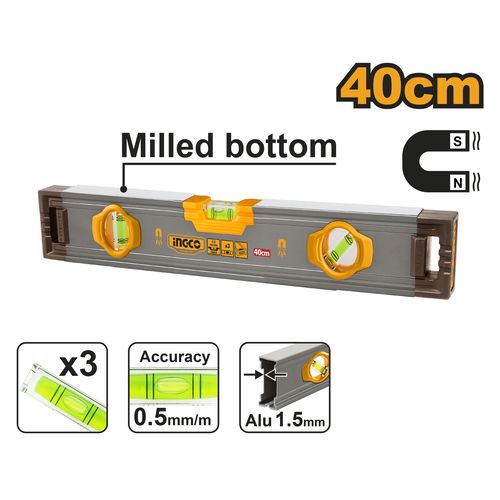 Ingco Niveau Maçon 40Cm Alu