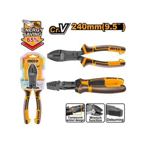 Ingco PINCE UNIVERSELLE A 2 FONCTION-CLE/EBAVURAGE -9"/ HCCP58240