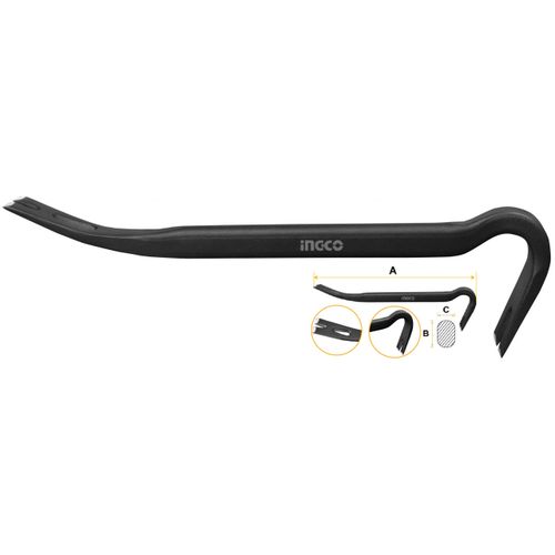 Ingco ARRACHE CLOU 48"(1200mm)x1-1/8"(29mm)x19/32"(15.0m / HWBA01482