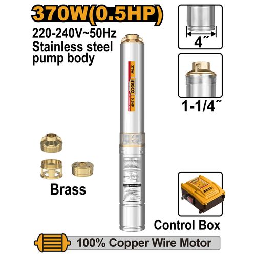 Ingco POMPE A IMMERGE 4"-370W AVEC BOITIER INTEGRE    DWP37062