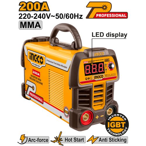 Ingco POSTE A SOUDER MMA INVERTER 200 A NOUVEAU MODEL / INGMMA20069