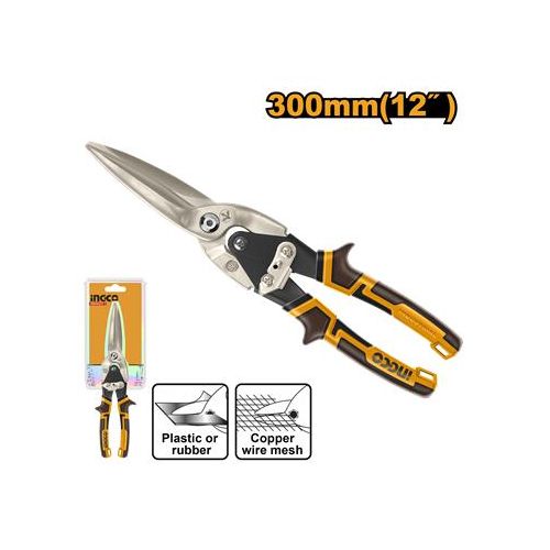 Ingco Cisaille à Tole Type Aviation Coupe Droite 12" - 300Mm   HTSN0112S