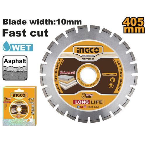 Ingco DISQUE A TRONÇONNER DIAMANT 405 X 25.4 X 10mm POUR DMD064051