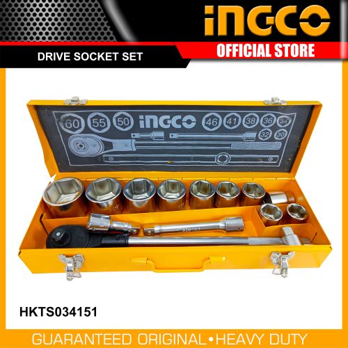 Ingco JEU DE DOUILLES STANDARD 3/4" + CLIQUET RACK DE 15 / HKTS034151