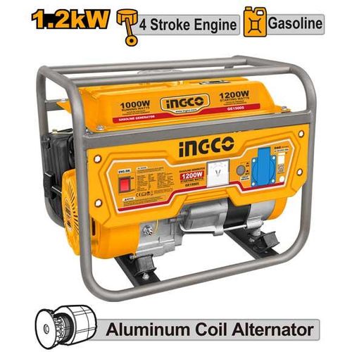 Ingco Groupe électrogène à essence 1200W GE15005