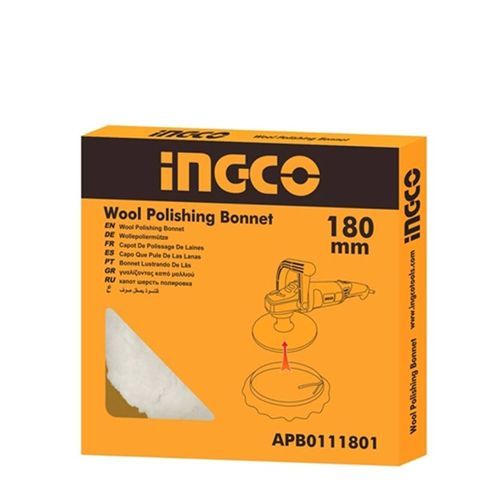 Ingco Bonnet De Polissage En Laine - 180Mm