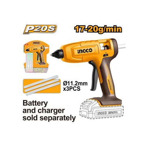 Ingco PISTOLET A COLLE A BATTERIE 20V/17-20g/min CGGLI2003