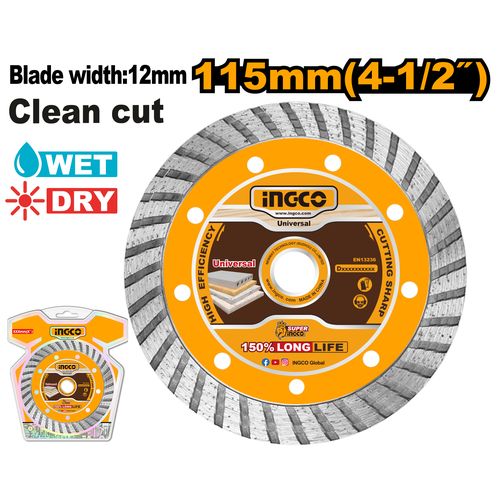 Ingco DISQUE A TRONÇONNER DIAMANT TURBO 115(4-1/2")X22.2 DMD031151