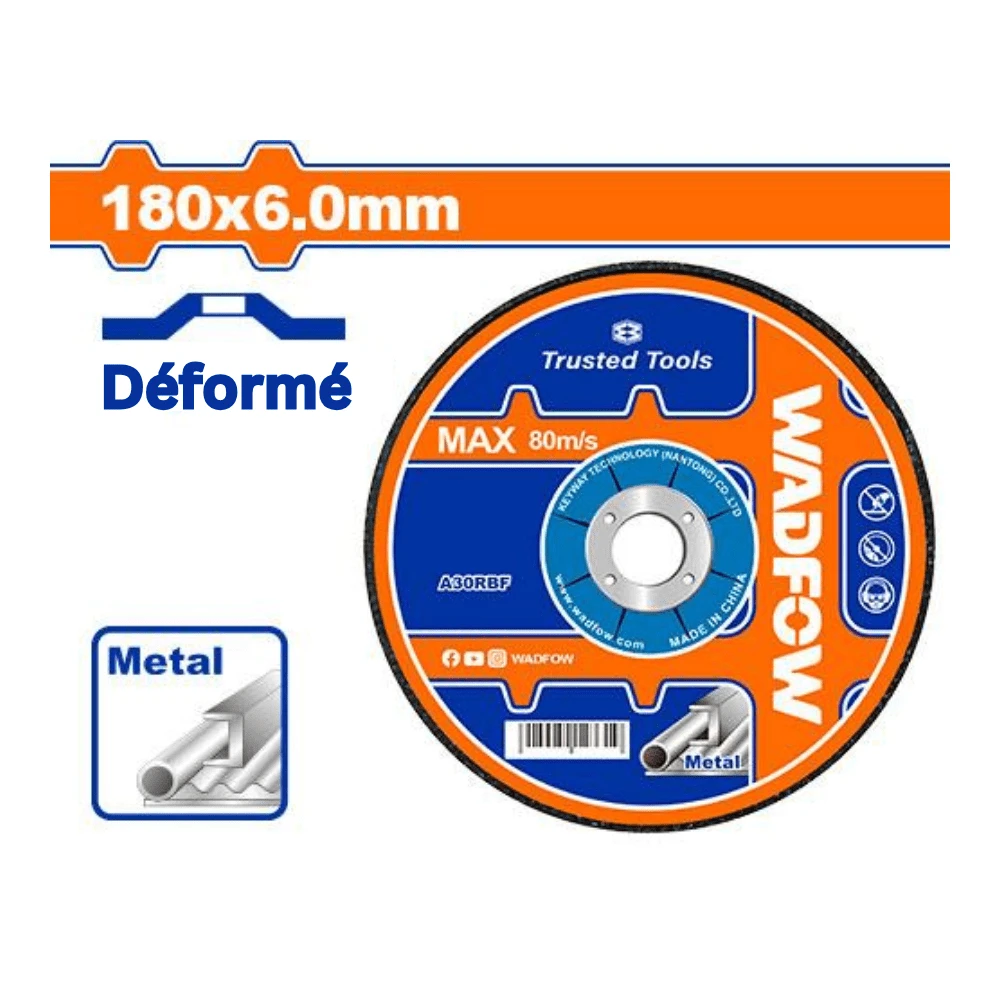 WADFOW Disque à couper en métal 180mm(7″)x6.0