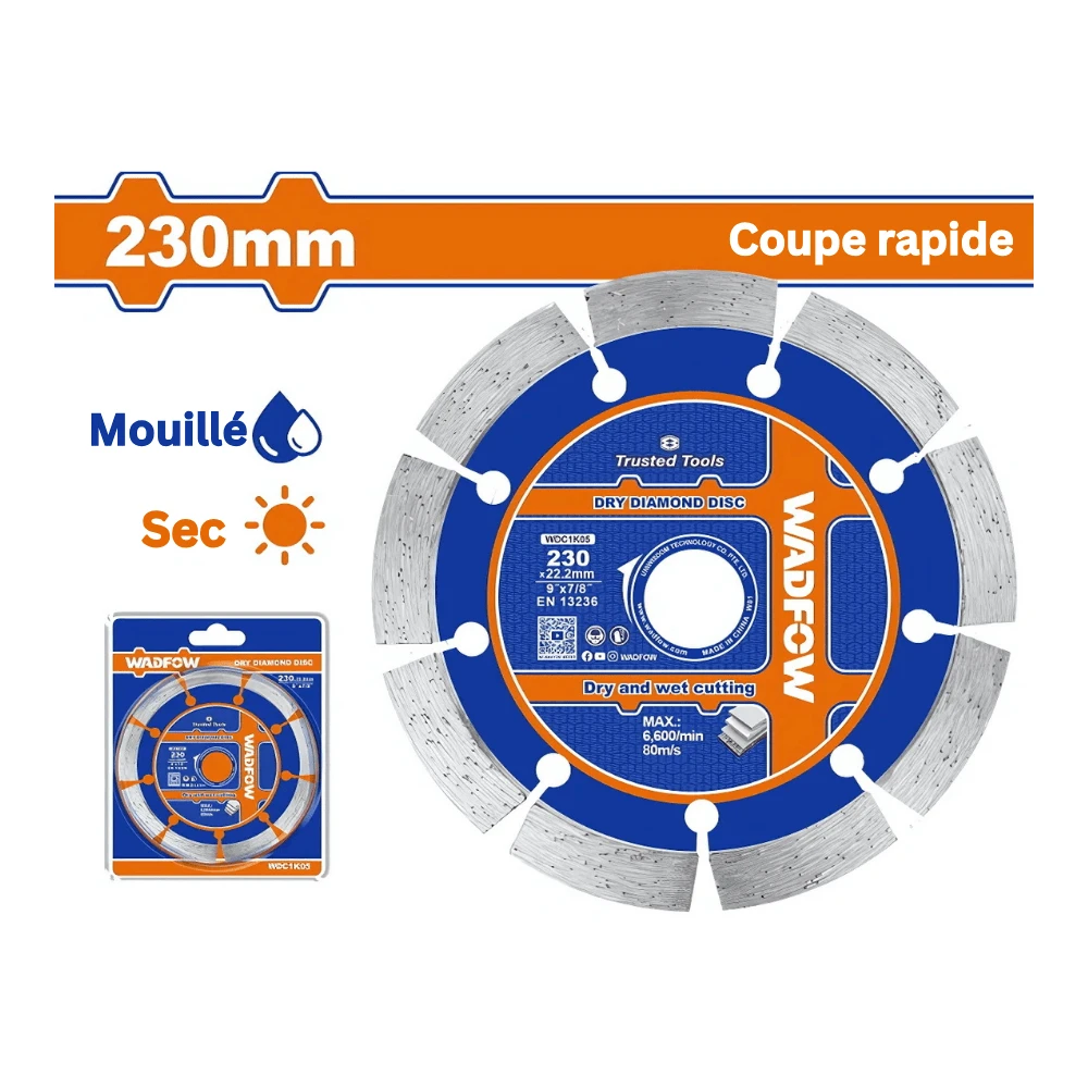 WADFOW Disque à tronçonner diamant  230 x 22.2mm