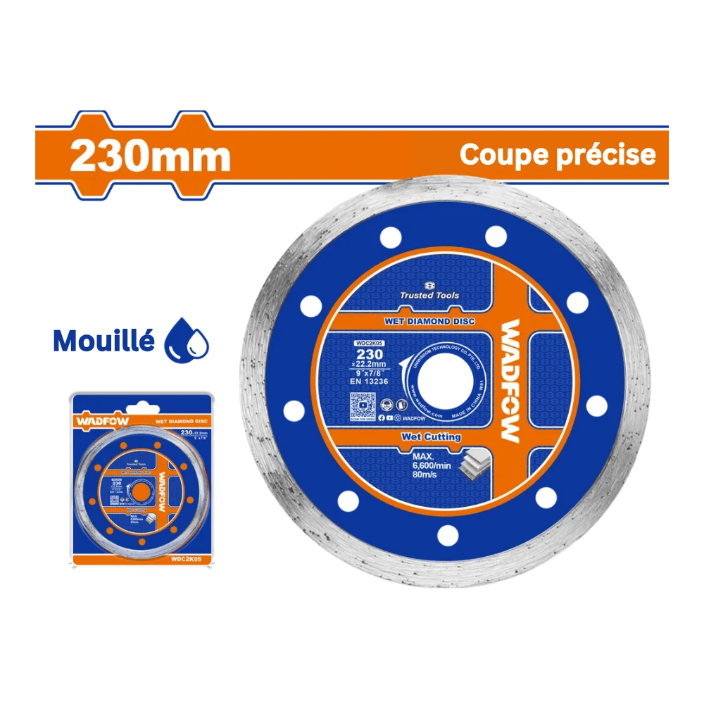 WADFOW Disque à tronçonner diamant 230 x 22.2mm
