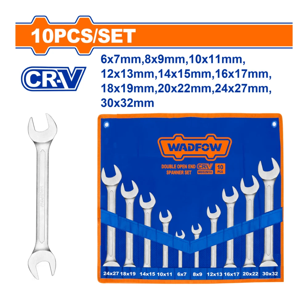 WADFOW Jeu de clés mixtes double 10 pcs