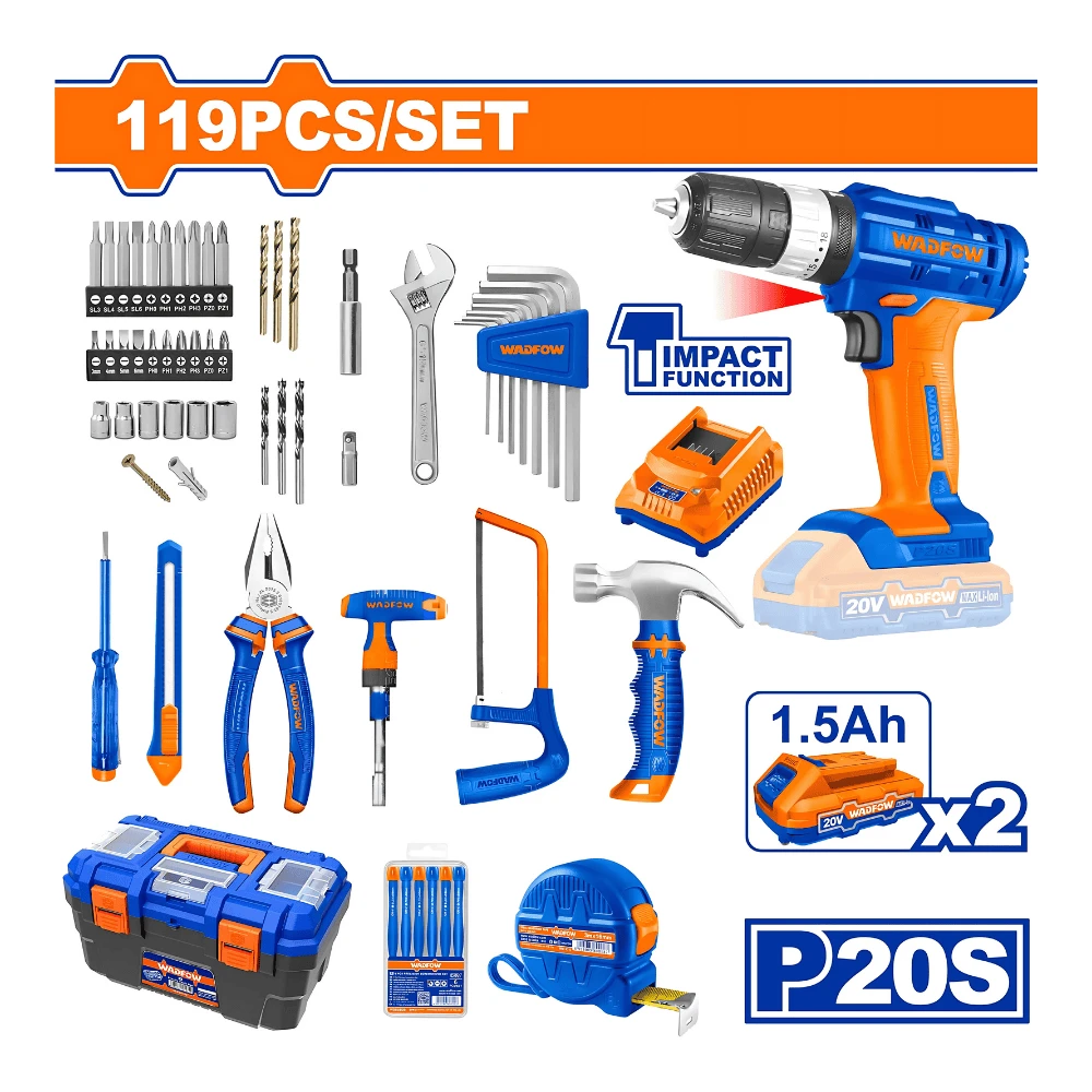 WADFOW Ensemble d’outils 119 pcs