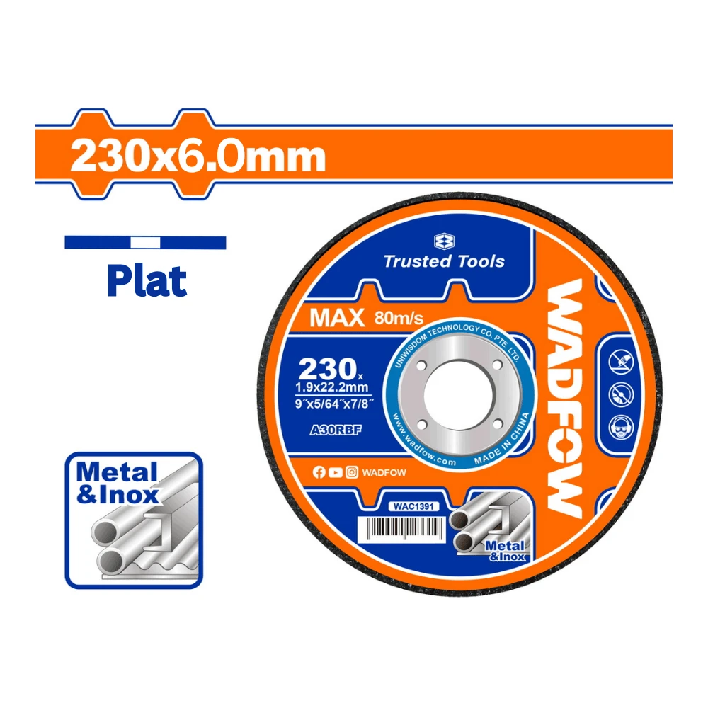 WADFOW Disque à meuler 230x6x22.2mm