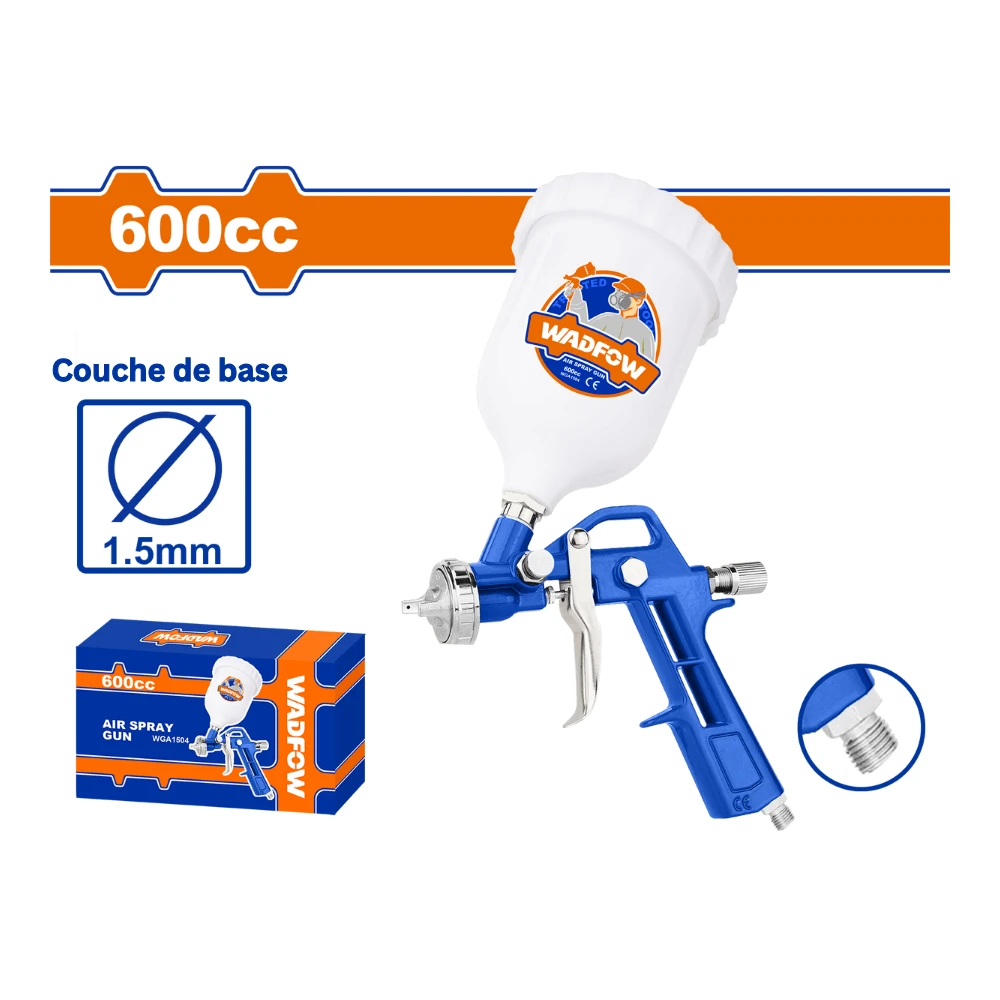 WADFOW Pistolet pulvérisateur pneumatique 600cc