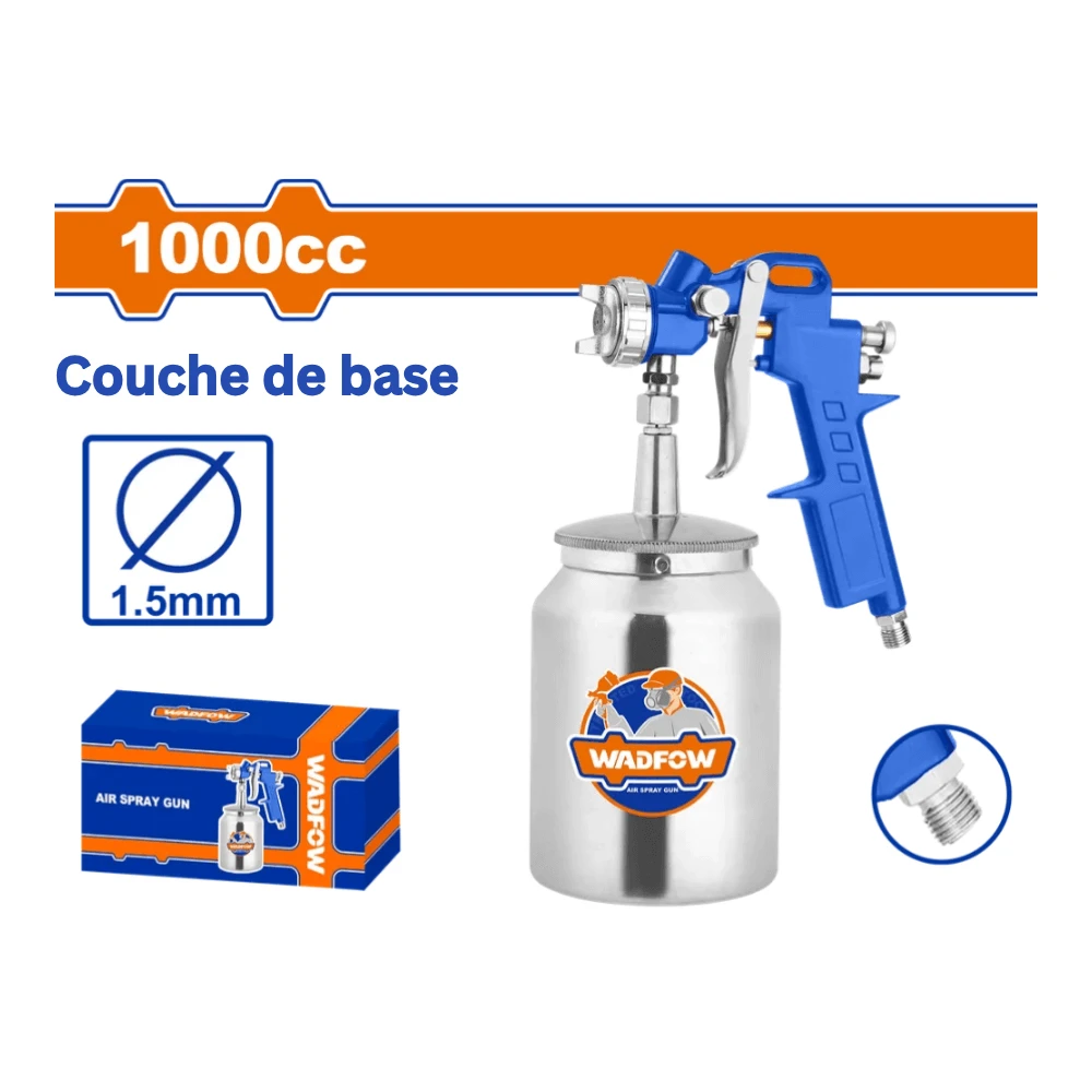 WADFOW Pistolet pulvérisateur pneumatique 1000cc