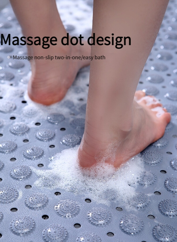 2 pièces tapis de bain douche coussin de baignoire salle de bain creux hydrophobe antidérapant-7