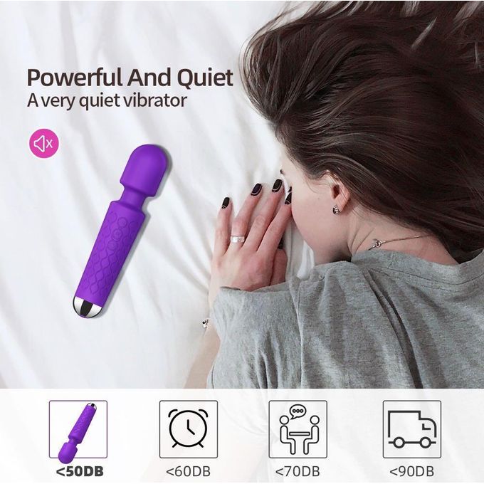 20 modes vibromasseur puissant rechargeable Magic stick vibromasseur de massage pour femmes, vibromasseur point G et stimulateur clitoridien sans fil pour femmes-4