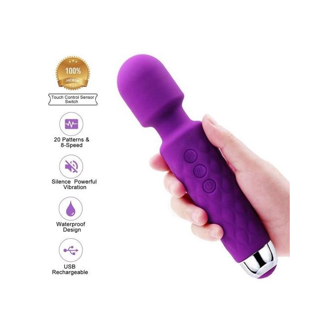 20 Vitesses Vibromasseur Vitesse Ajustable Stimulateur De Clitoris Et De Point G - Violet-1