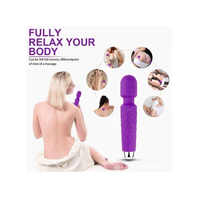 20 Vitesses Vibromasseur Vitesse Ajustable Stimulateur De Clitoris Et De Point G - Violet-3