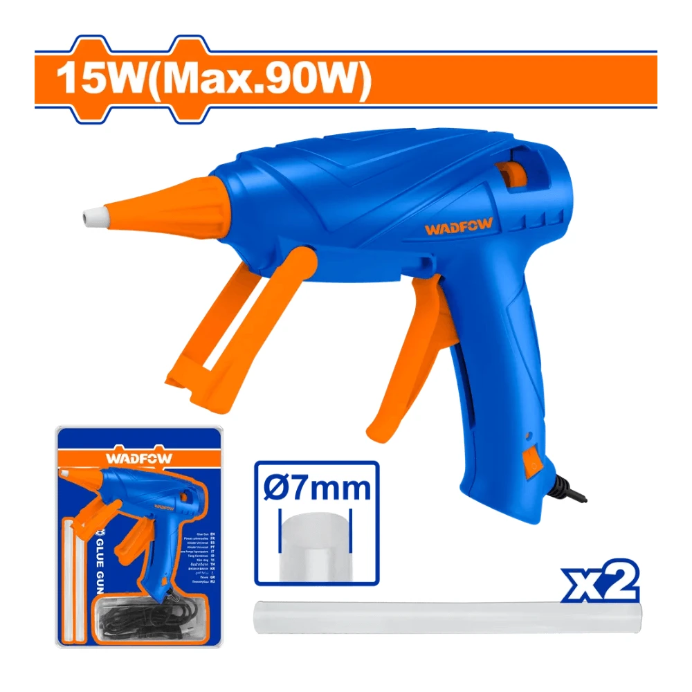 WADFOW Pistolet à colle 15W avec 2 batons de colle 10 cm