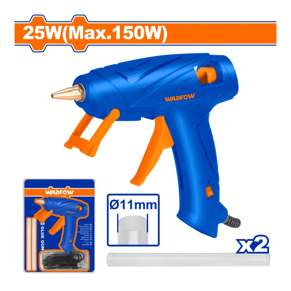 WADFOW Pistolet à colle 25W avec 2 batons de colle 15cm
