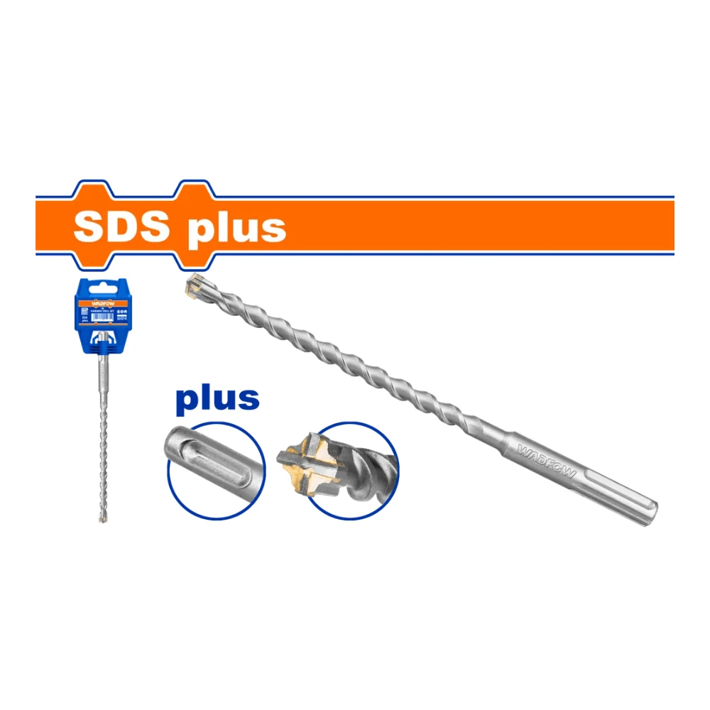 WADFOW Foret SDS Plus double cannelure pour marteau perforateur 6x160mm