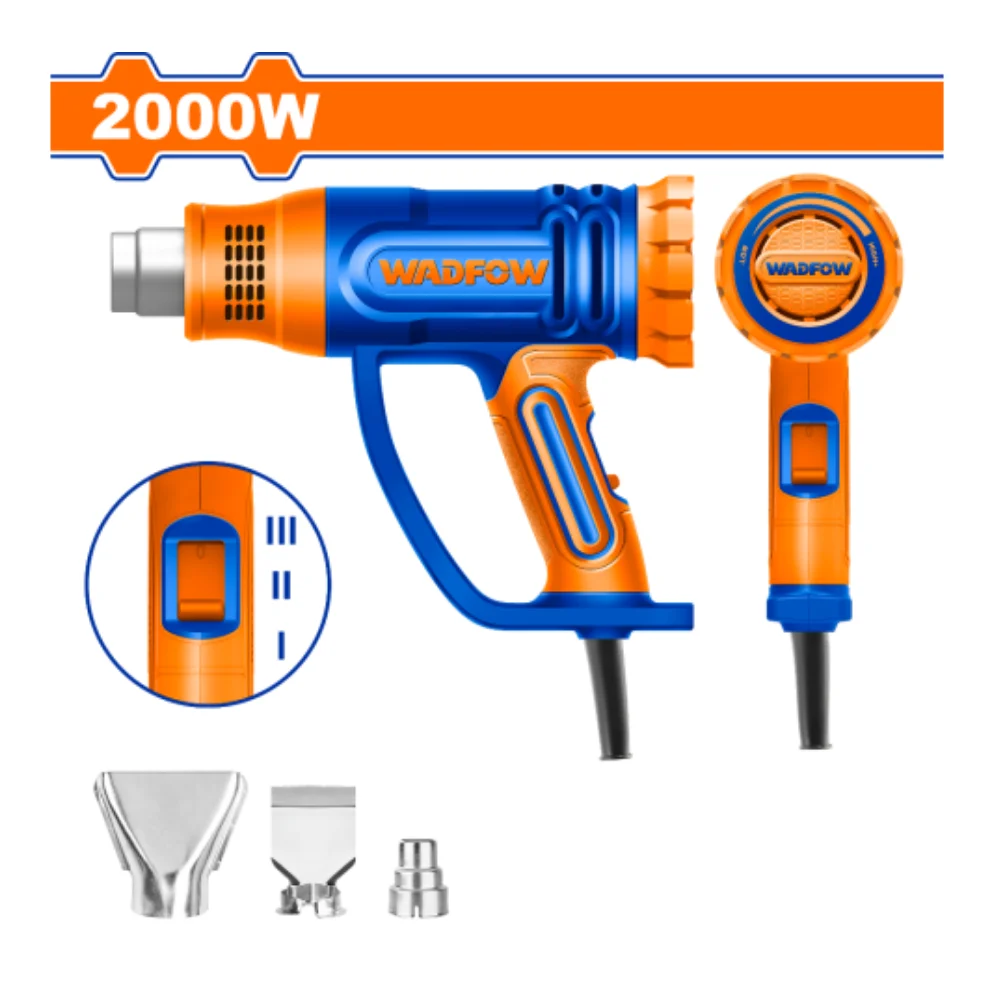 WADFOW Décapeur thermique 2000W avec variation de vitesse + accessoires