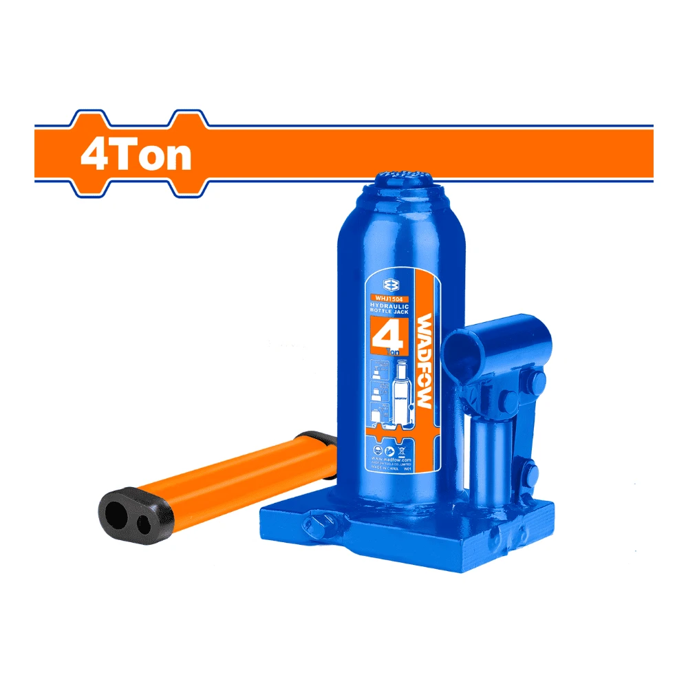 WADFOW Cric bouteille hydraulique soudé avec soupape de sécurité 4 tonnes
