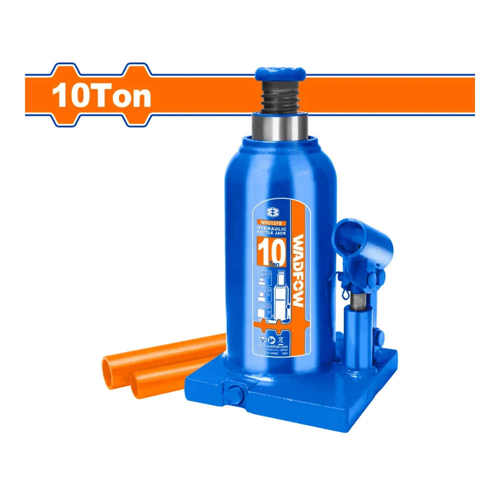 WADFOW Cric bouteille hydraulique soudé avec soupape de sécurité 10 tonnes