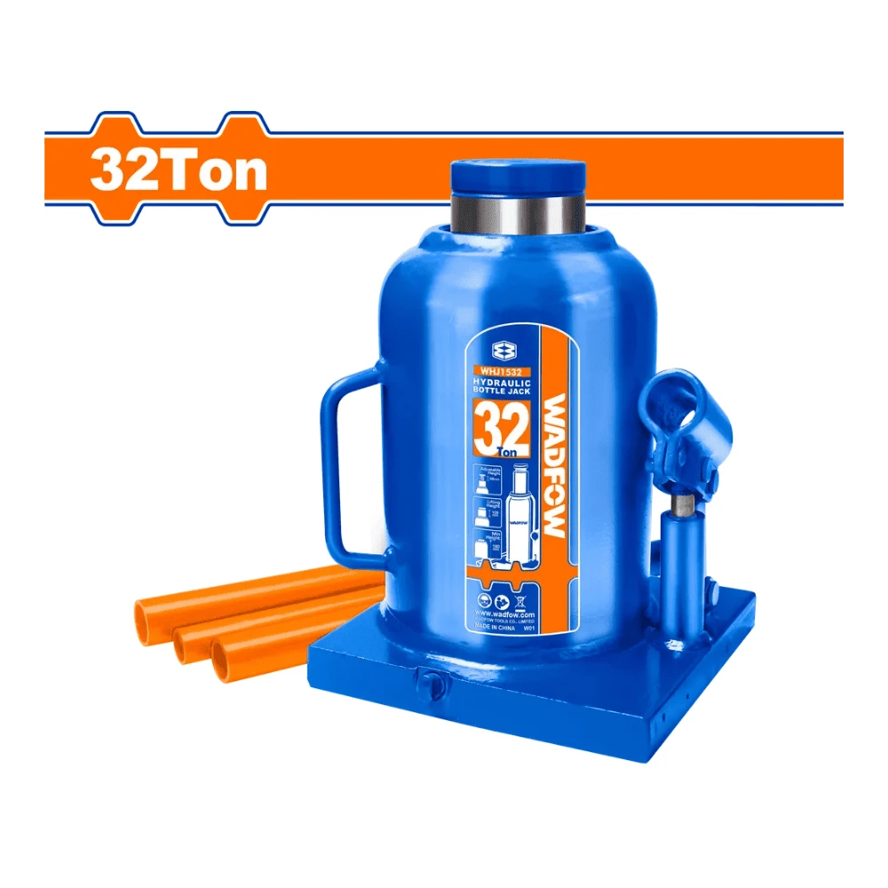 WADFOW Cric bouteille hydraulique soudé avec soupape de sécurité 32 tonnes