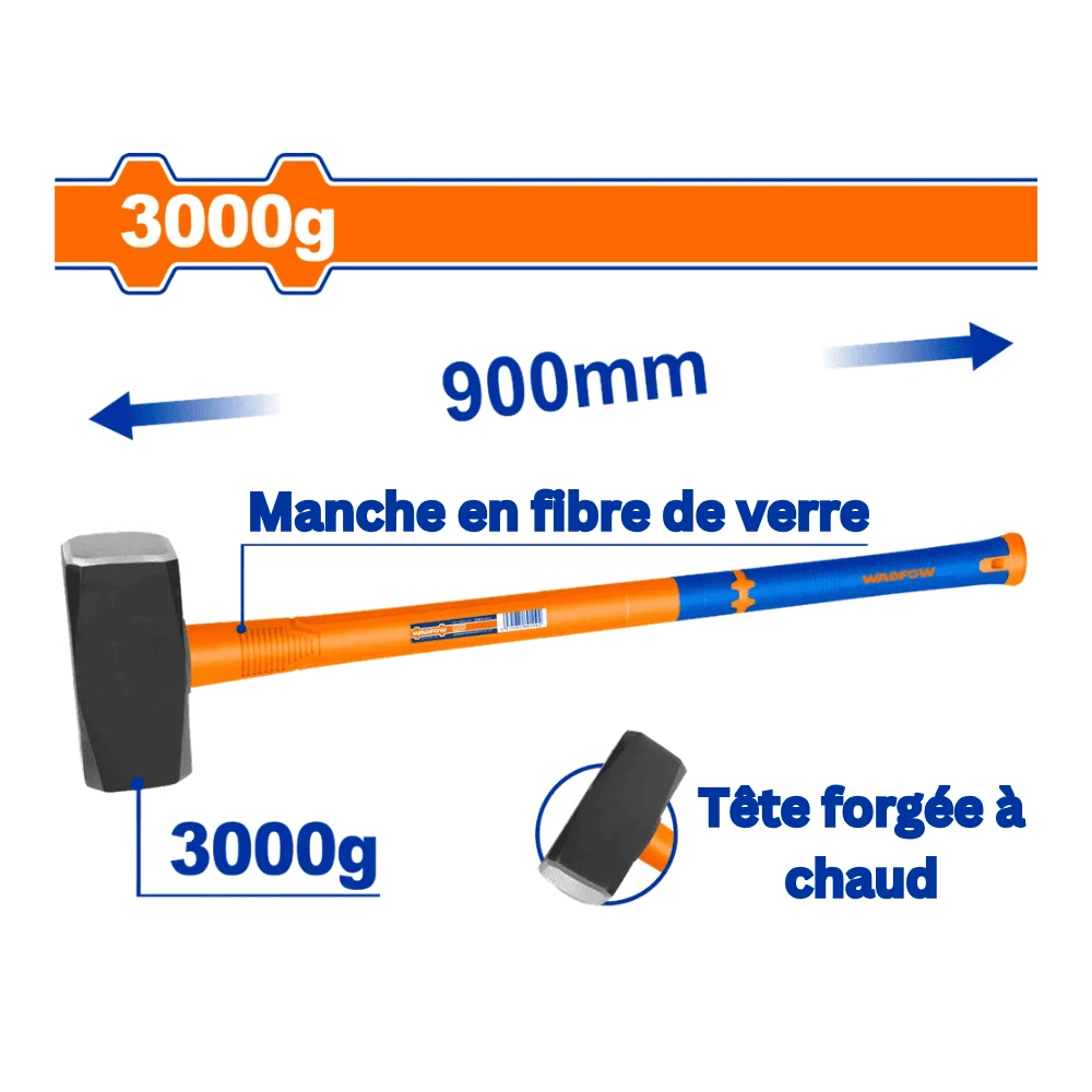 WADFOW Marteau de lapidation 3000g/900mm