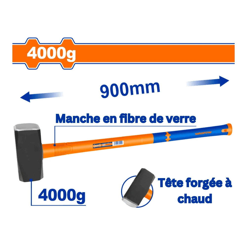 WADFOW Marteau de lapidation 4000g/900mm