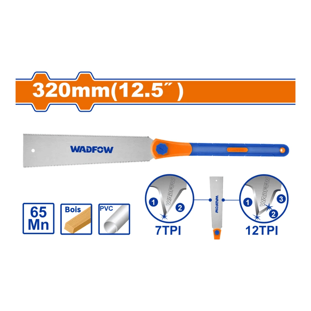 WADFOW Scie à double tranchant 320 mm