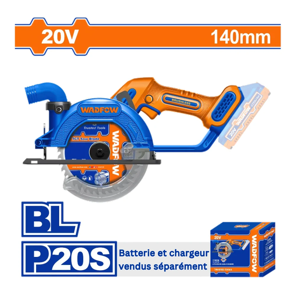 WADFOW Scie circulaire sans fil 140 mm