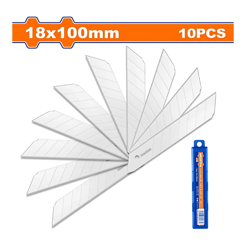 WADFOW Jeu de 10 pcs de lame de cutter 18 x 100mm