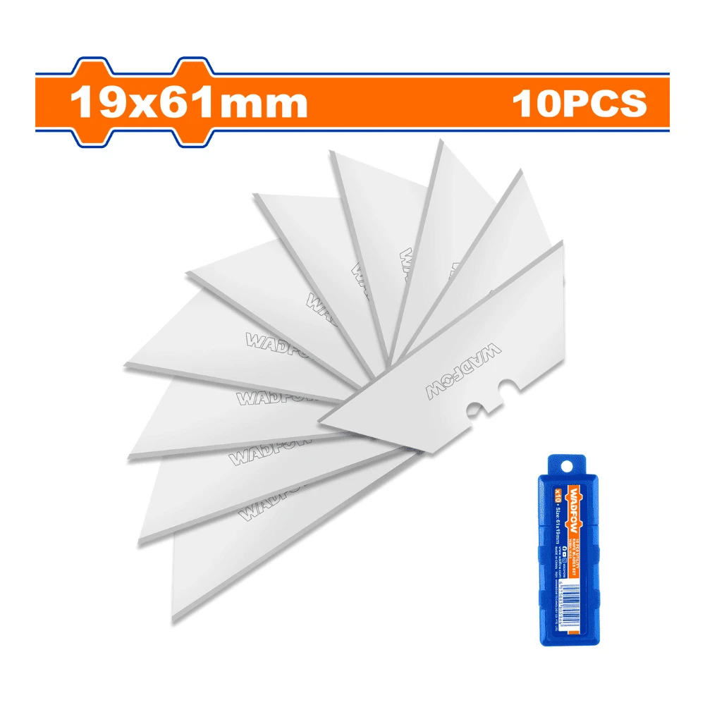 WADFOW Jeu de 10 lames de couteau utilitaire 61x19mm